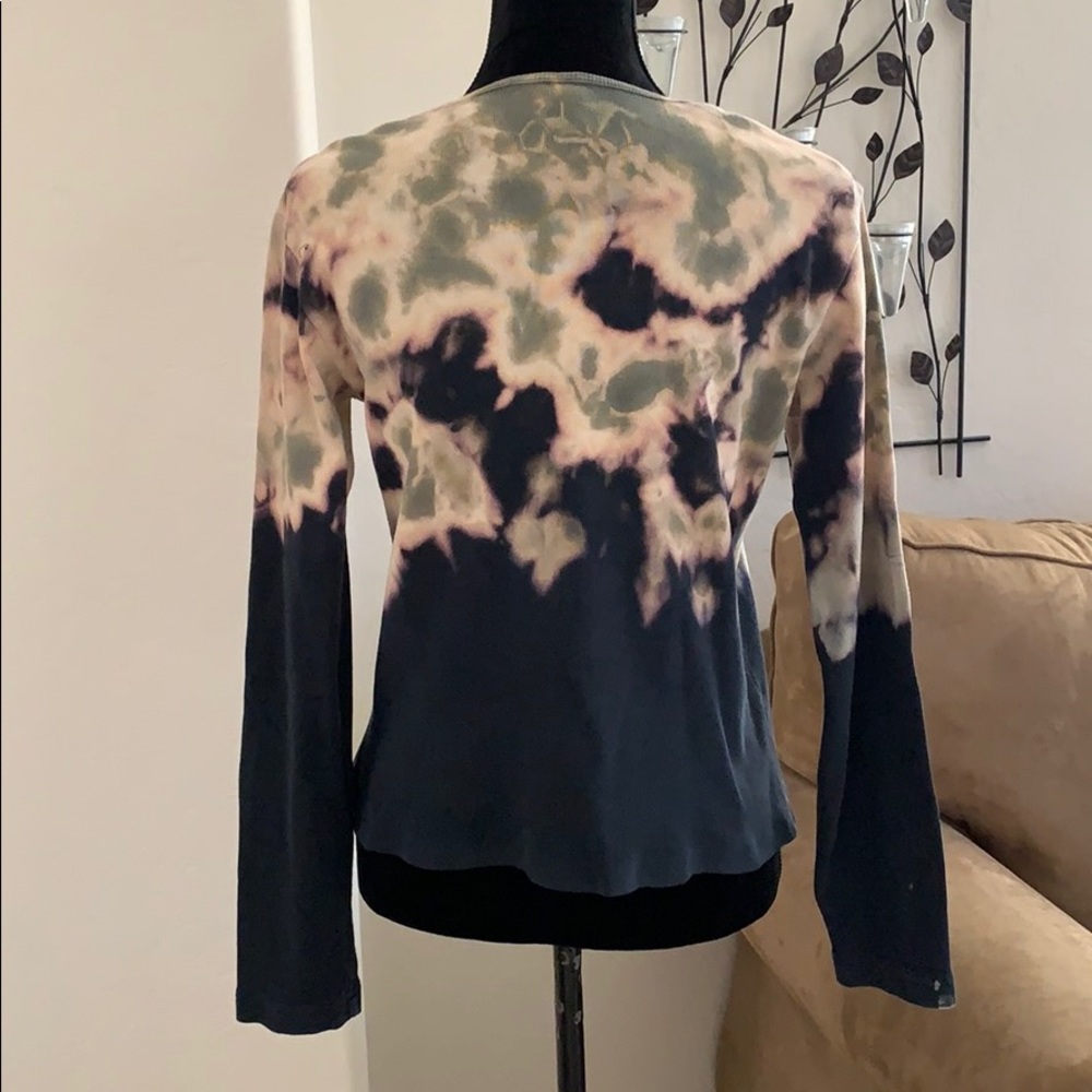 Candy Did It! VTG Gap Reverse Tye Dye Long Sleeve Tee Shirt Sz M - Picture 5 of 11